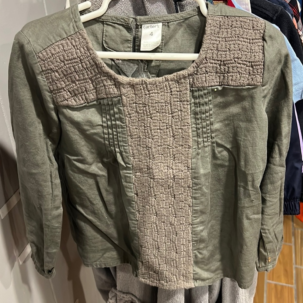 Carters Olive Green Shirt